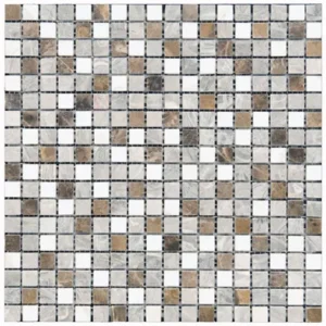 Mono Serra Mosaic Glass Mosaics Silverstone Glossy 12" x 12"