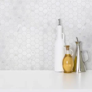 Mono Serra Mosaic Mosaics Carrara Hexagon Matte 12" x 12"