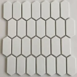 Mono Serra Mosaic Mosaics White Glossy 12" x 12"