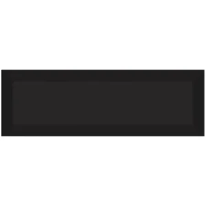 Mono Serra Wall Tiles Tiffany Beveled Black Glossy 4" x 12"