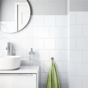 Mono Serra Wall Tiles White Glossy 6" x 6"