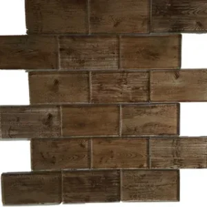 Mono Serra Mosaic Glass Mosaics Brown Glossy 12" x 12"
