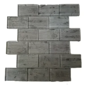 Mono Serra Mosaic Glass Mosaics Grey Glossy 12" x 12"