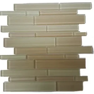 Mono Serra Mosaic Glass Mosaics Skyline Beige Glossy 12" x 12"