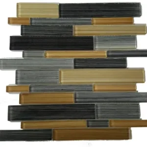 Mono Serra Mosaic Glass Mosaics Skyline Sole Glossy 12" x 12"