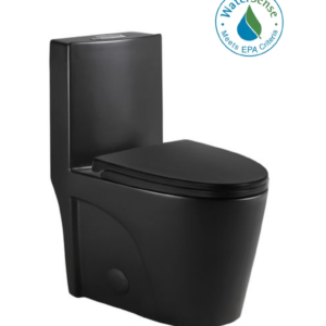 Matte Black One-piece Dual-Flush Toilet