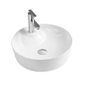 17in Round Vessel Sink in Porcelain