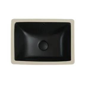18 in Rectangular Undermount Sink in Porcelain