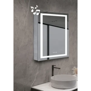 24 inch LED Pharmacy Mirror with Bluetooth