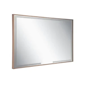 LED Mirror with a Golden Frame, rectangle