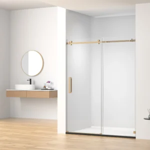 ROC Sliding Shower Door in Gold