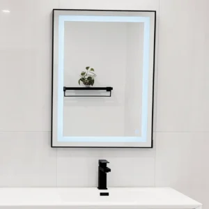 Rectangular LED Mirror with Black Contour