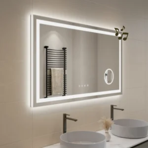 Rectangular LED Mirror with Bluetooth