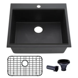 23x19 Granite Composite Kitchen Sink with Grids