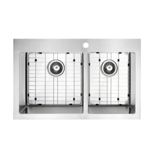 27x20 in Stainless Steel Double Bowl Kitchen Sink (60/40)