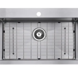 32 in Large Single Stainless Steel Kitchen Sink, Topmount with Faucet Hole