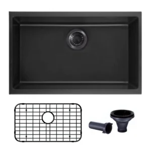 32x18 Kitchen Sink in ANTHRACITE Black Granite Composite
