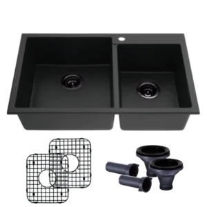 32x19 Granite Composite Kitchen Sink with Grids