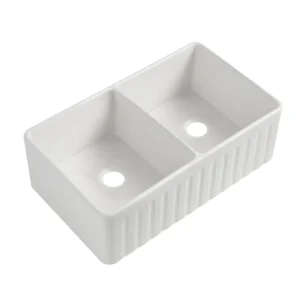 33X20 Double Kitchen Sink in Argiluxe (50/50)