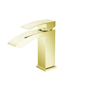 Bathroom Vanity Faucet with Curved Spout