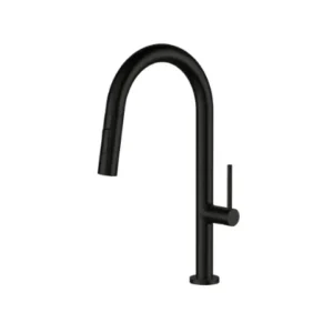Black Mat Kitchen Faucet with Pull Down