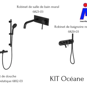 Oceane 3 piece rounded faucet kit
