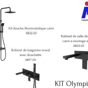 Olympia 3 Piece Squared Faucet Kit