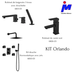 Orlando 3 Piece Squared Faucet Kit