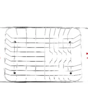 Over Sink Counter Dish Drainer in Chrome