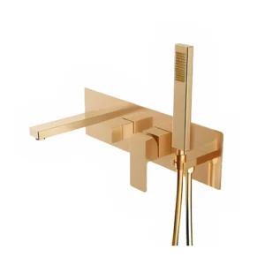 Wall Mount Tub Faucet with Hand Shower