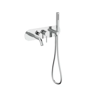 Wall-Mounted Bath Faucet with Handheld Shower